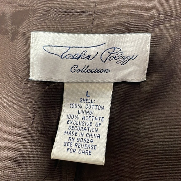 Tasha Polizzi Velvet Turquoise Jacket | 100% Cotton | Size L - Picture 5 of 6